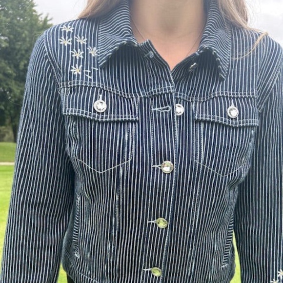 Zoe Spandex Jean Jacket by Michael Phillips - Picture 1 of 5